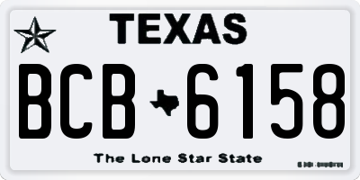 TX license plate BCB6158