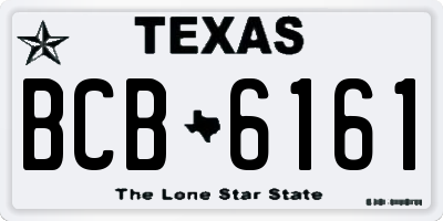TX license plate BCB6161