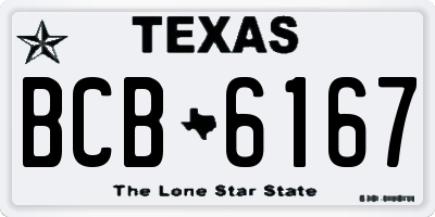 TX license plate BCB6167