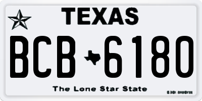 TX license plate BCB6180