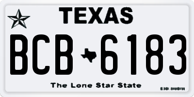 TX license plate BCB6183