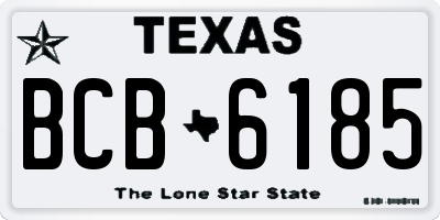 TX license plate BCB6185
