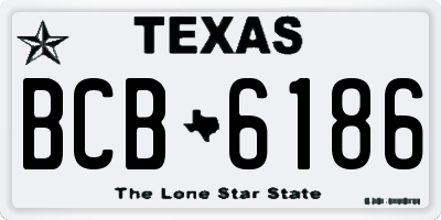 TX license plate BCB6186
