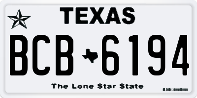 TX license plate BCB6194