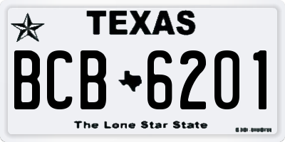 TX license plate BCB6201