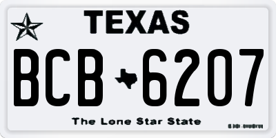 TX license plate BCB6207