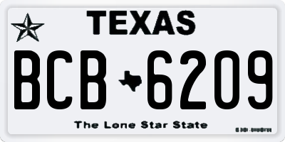 TX license plate BCB6209