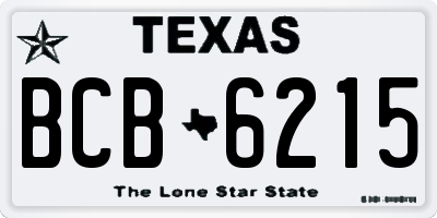 TX license plate BCB6215