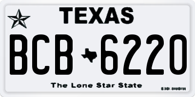 TX license plate BCB6220