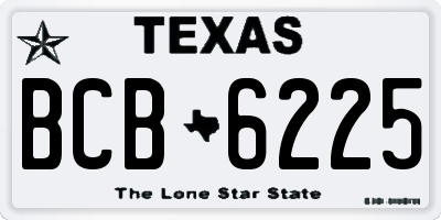 TX license plate BCB6225