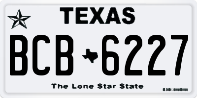 TX license plate BCB6227
