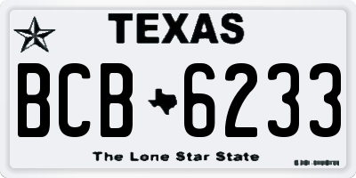TX license plate BCB6233