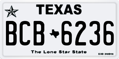 TX license plate BCB6236