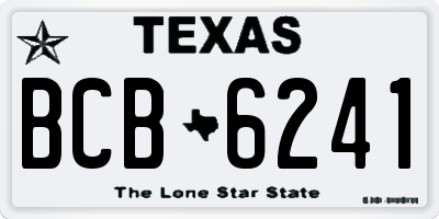 TX license plate BCB6241