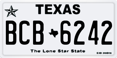 TX license plate BCB6242