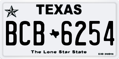 TX license plate BCB6254
