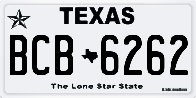 TX license plate BCB6262