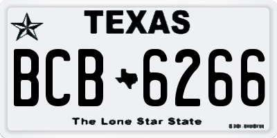 TX license plate BCB6266