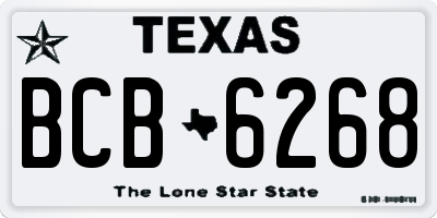 TX license plate BCB6268