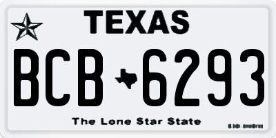 TX license plate BCB6293