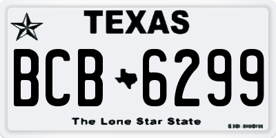 TX license plate BCB6299