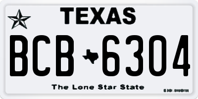 TX license plate BCB6304