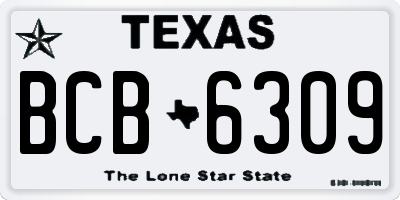 TX license plate BCB6309