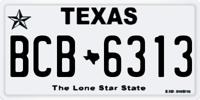 TX license plate BCB6313
