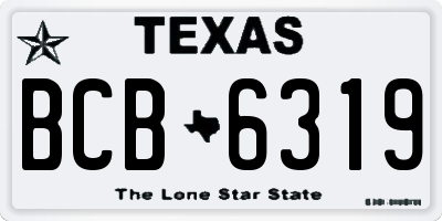 TX license plate BCB6319