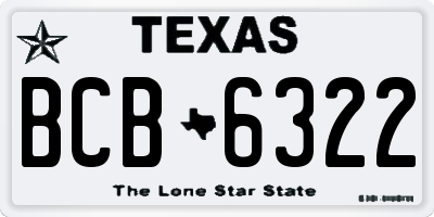 TX license plate BCB6322