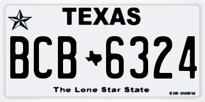 TX license plate BCB6324