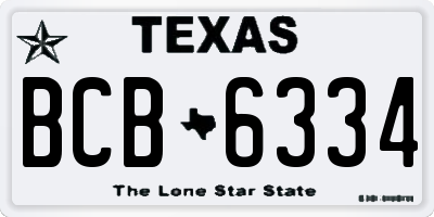 TX license plate BCB6334