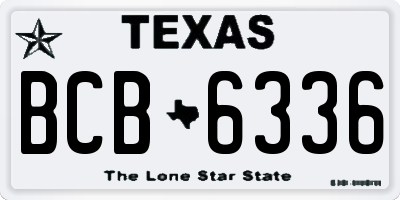 TX license plate BCB6336