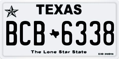 TX license plate BCB6338