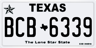 TX license plate BCB6339