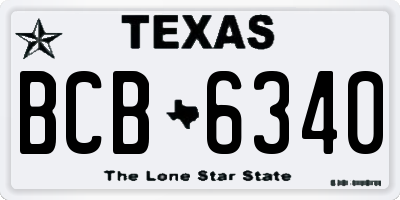 TX license plate BCB6340