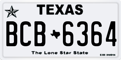 TX license plate BCB6364
