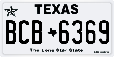 TX license plate BCB6369