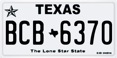 TX license plate BCB6370