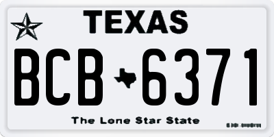 TX license plate BCB6371
