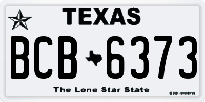 TX license plate BCB6373
