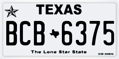 TX license plate BCB6375