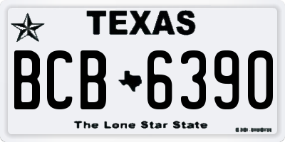 TX license plate BCB6390