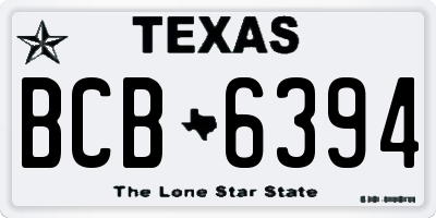 TX license plate BCB6394
