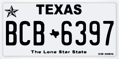 TX license plate BCB6397