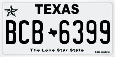 TX license plate BCB6399