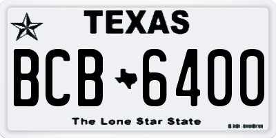 TX license plate BCB6400