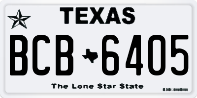 TX license plate BCB6405