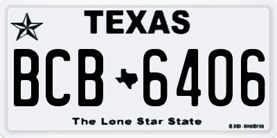 TX license plate BCB6406