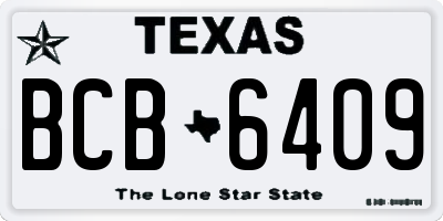 TX license plate BCB6409